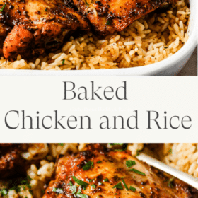 Baked Chicken Thighs and Rice